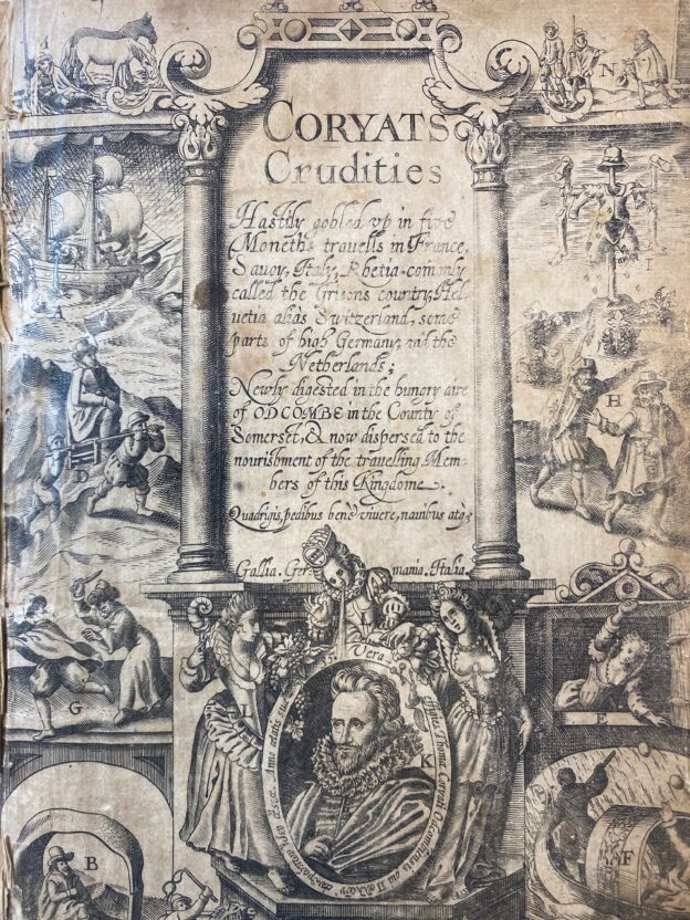 Frontispiece of Coryat's Crudities, London 1611